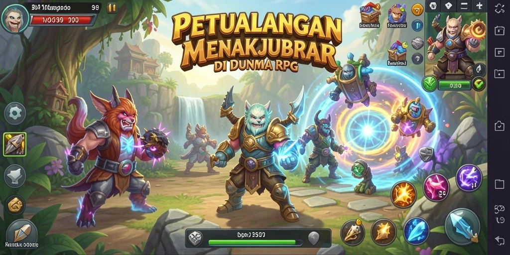 Tangkapan layar gameplay <strong>9939</strong> yang menampilkan pertarungan epik dan eksplorasi langsung.