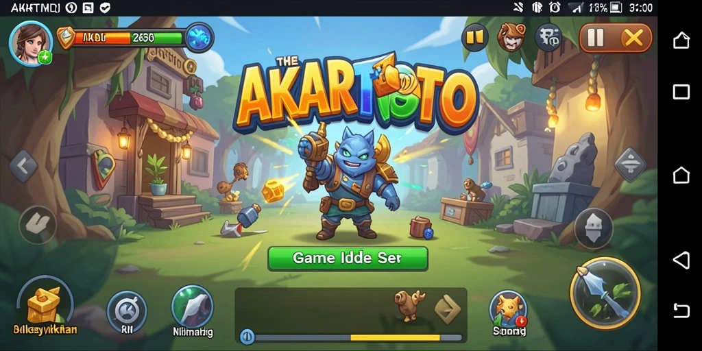 Tangkapan layar menunjukkan gameplay seru di AKARTOTO yang membuat ketagihan.