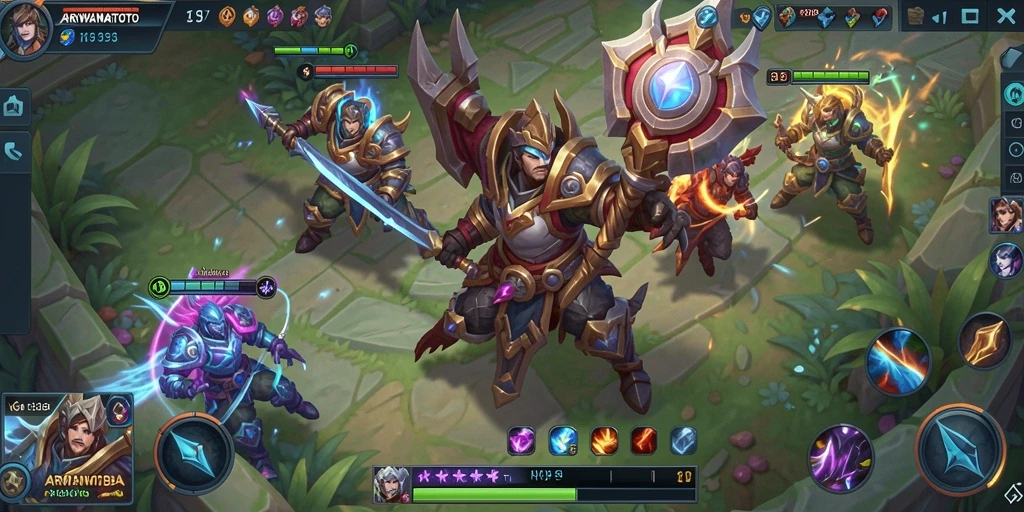 Tampilan seru dari gameplay ARWANATOTO yang penuh strategi.