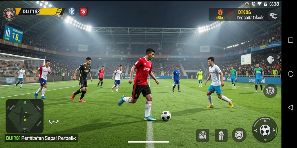 Gameplay menarik dalam <strong>DUIT188</strong> menampilkan aksi sepak bola yang seru.