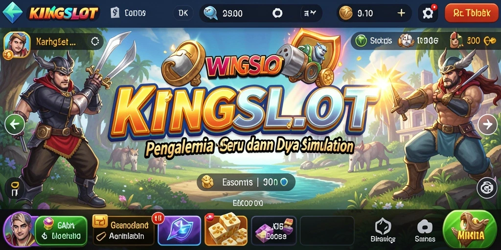 Tangkapan layar menunjukkan gameplay menarik KINGSLOT dalam dunia Simulation.