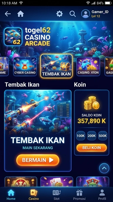 Tangkapan layar utama aplikasi togel62 dengan antarmuka yang mudah digunakan.